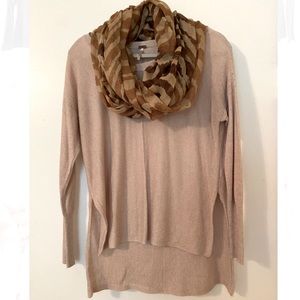 Light brown sweater and matching scarf 🍁 🍂